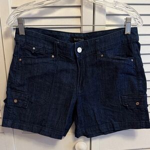 White House Black Market Dark Indigo Jean Shorts